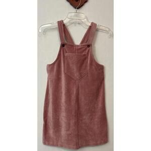 Fab Kids Girls XL Pink Knee-Length Ribbed Velour Stretchy Jumper Dress! A6827R